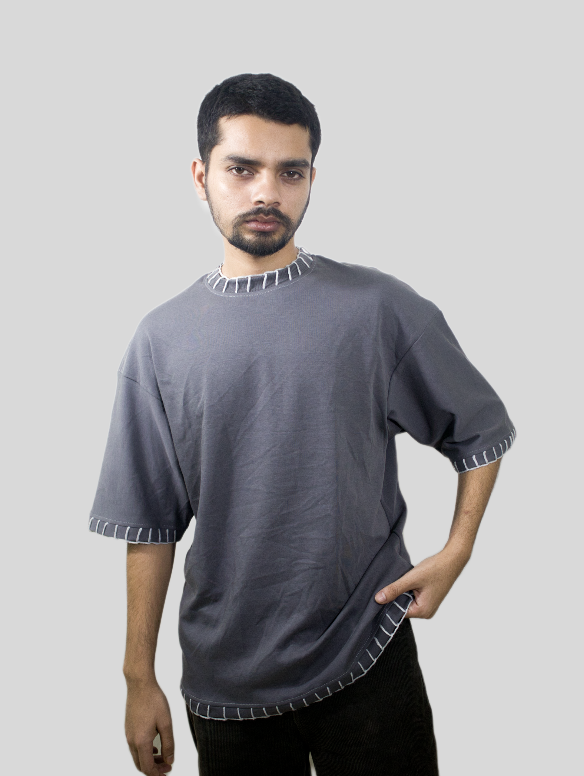 Edge Mark Drop Shoulder T-shirt - Image 7