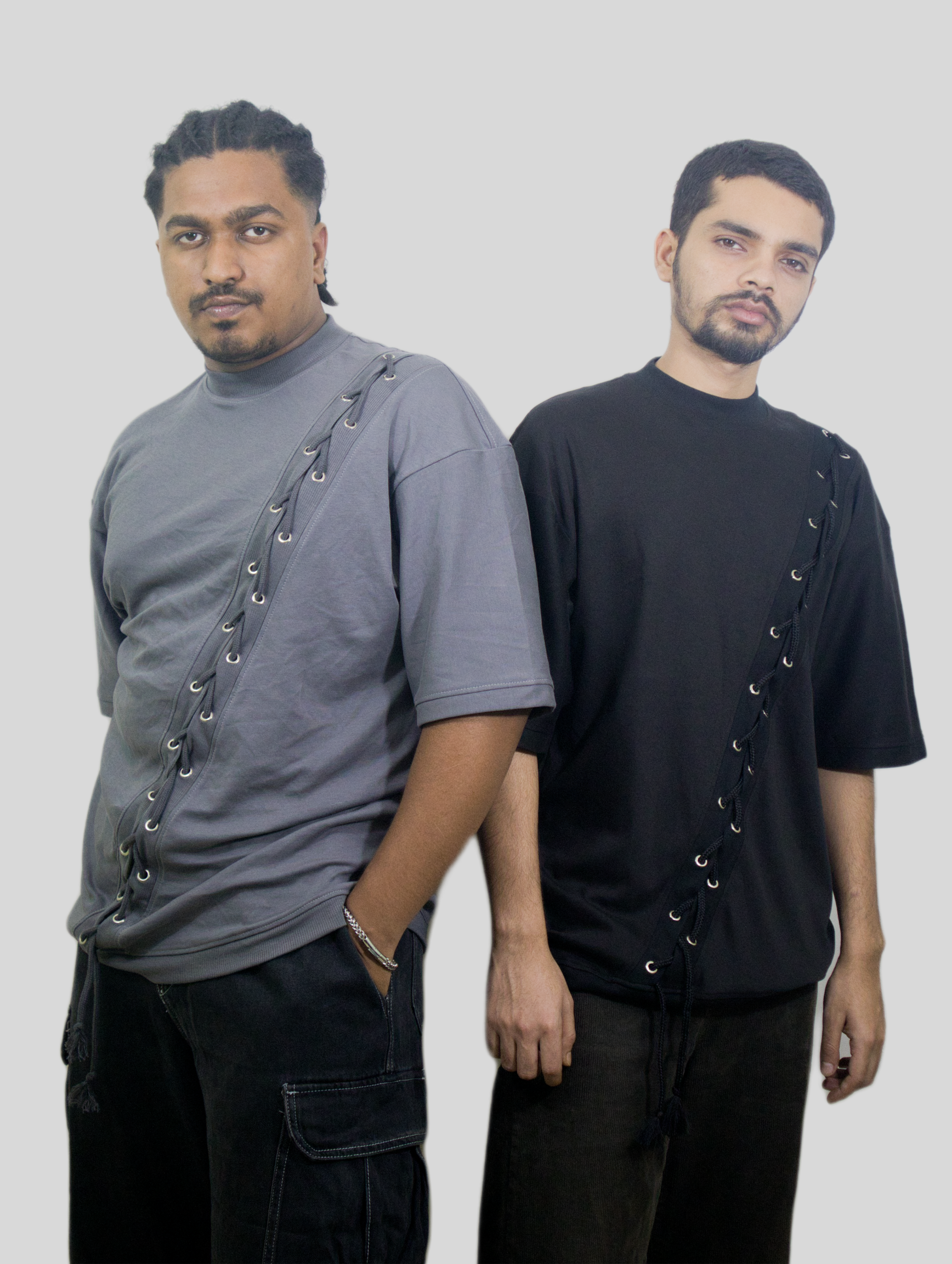 Diagonal Tension Drop Shoulder T-shirt - Image 2