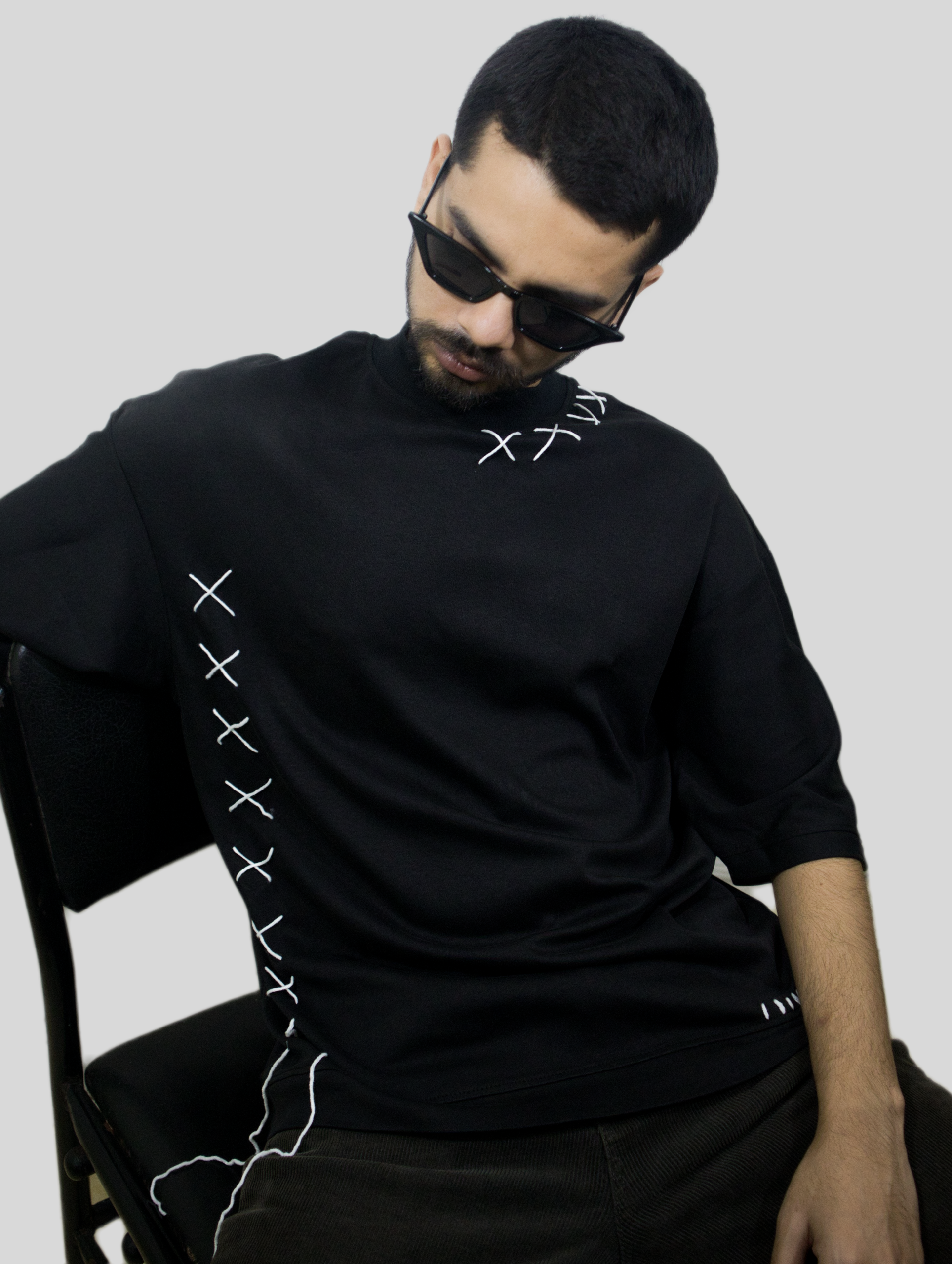 Raw Stitch Drop Shoulder T-shirt - Image 5
