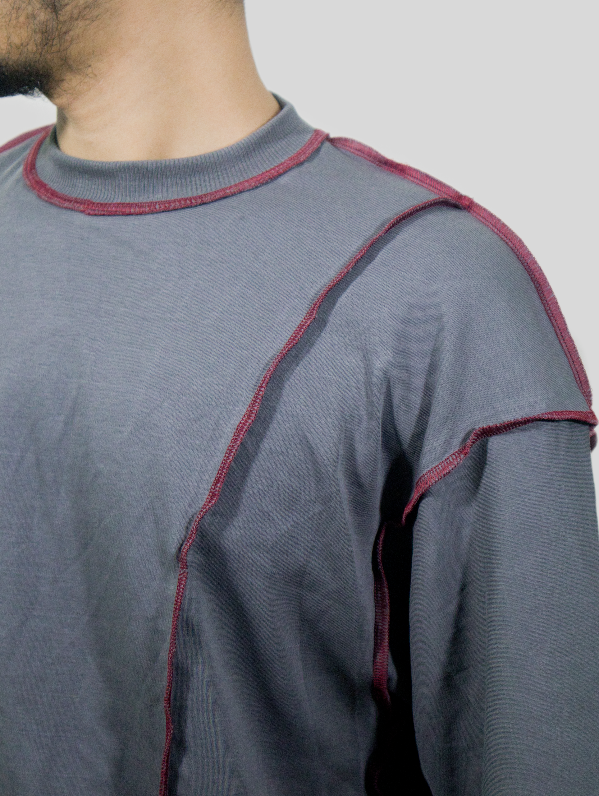 Exposed Frame Drop Shoulder T-shirt - Image 2