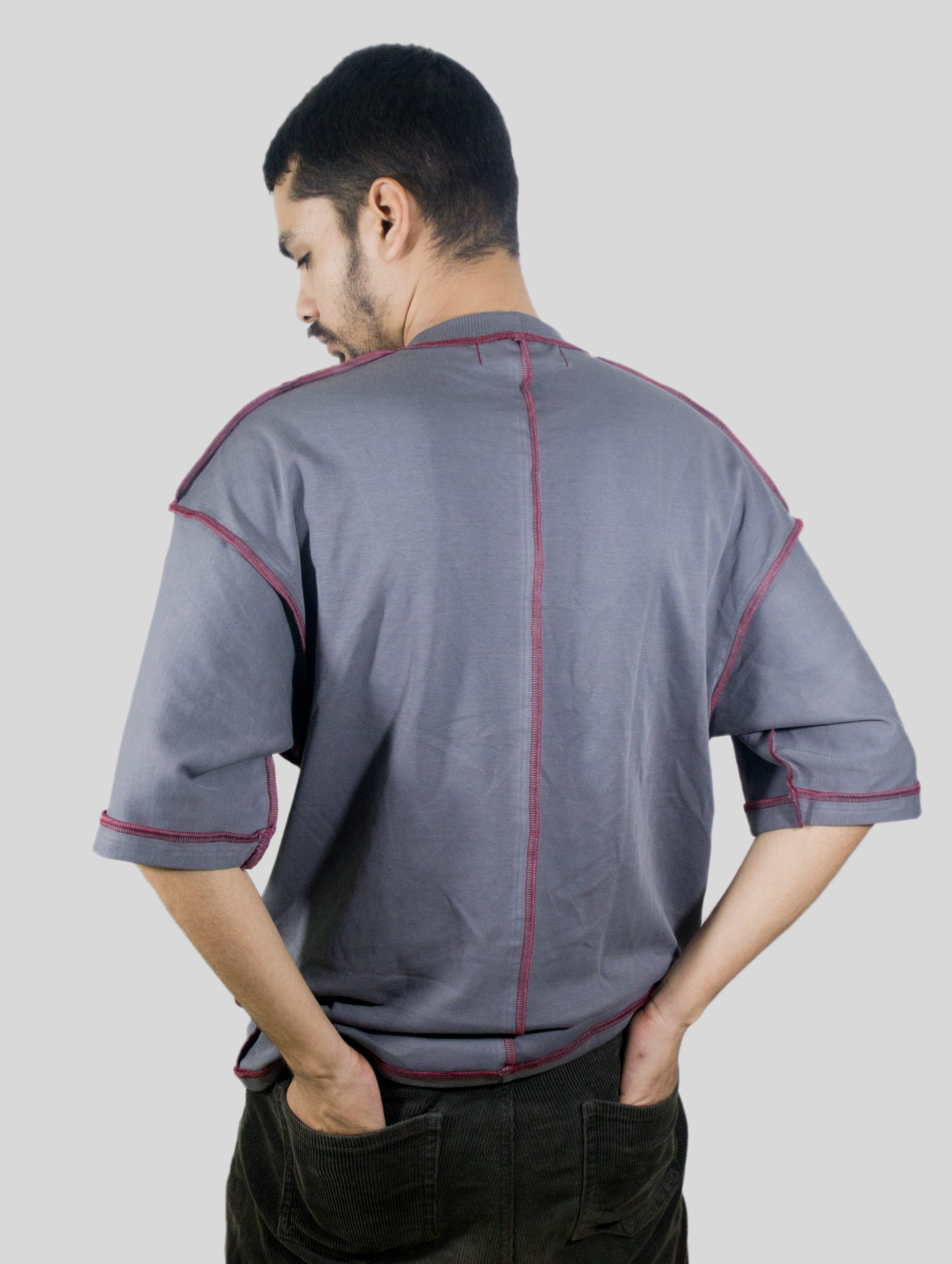 Exposed Frame Drop Shoulder T-shirt - Image 3