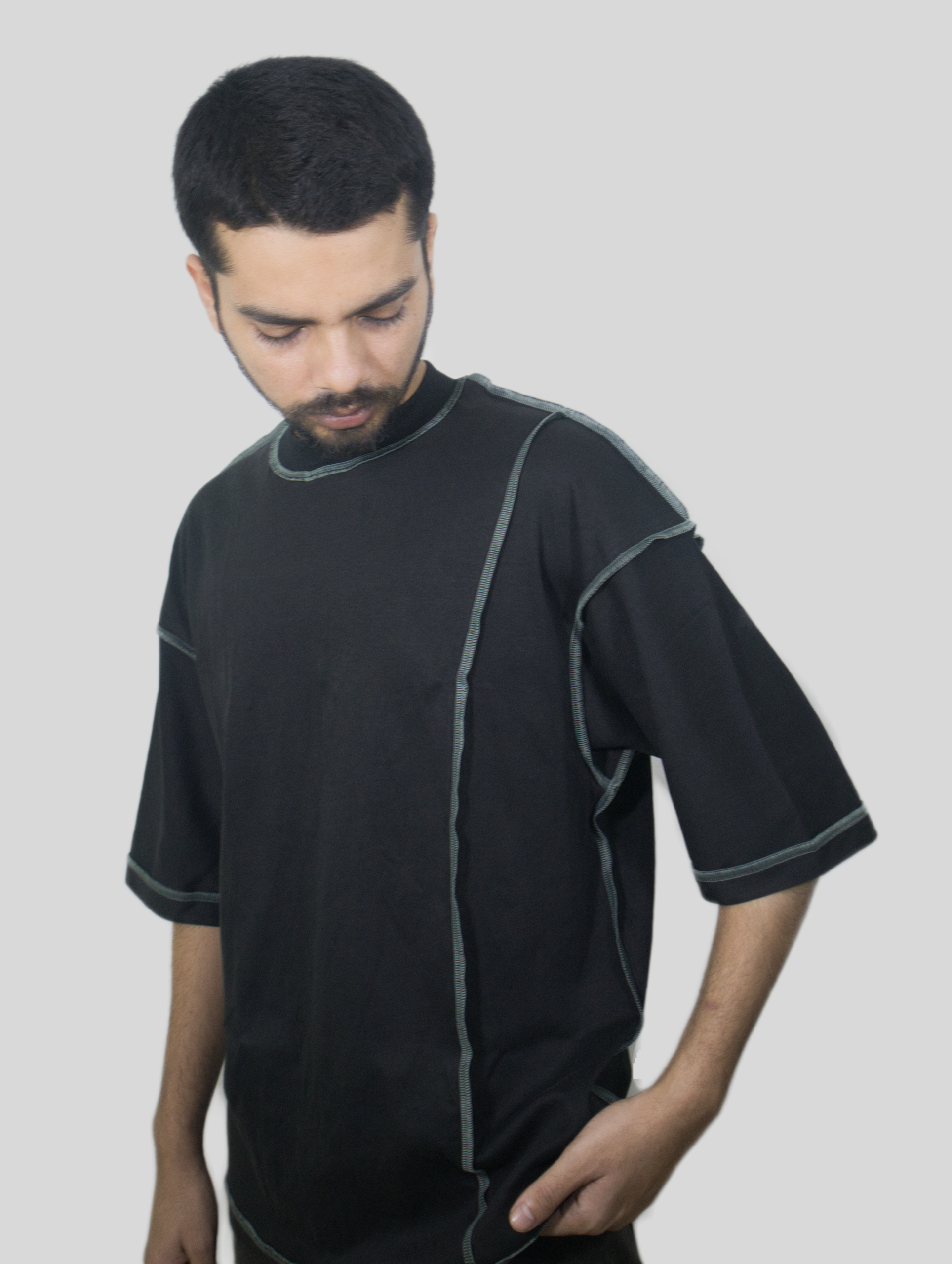 Exposed Frame Drop Shoulder T-shirt - Image 5